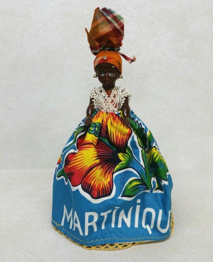 Vintage Martinique Black Female Plastic Doll 10''