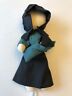 Authentic Amish No Face Girl w/ Baby  Doll - Hand Crafted, Lancaster County PA