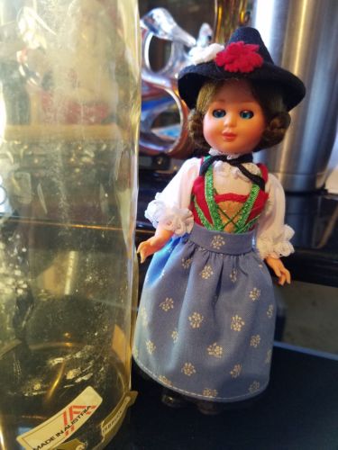 Vintage Hard Plastic Austria  Girl Doll w/ sleepy eyes 7