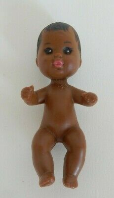 1973 Barbie Happy Family African American Black Baby Krissy Doll Mattel     B