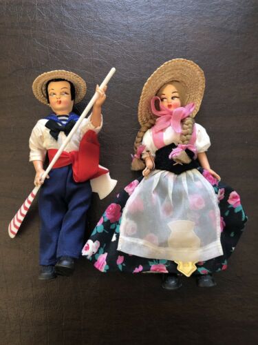 Vintage Made in Italy Eros Florence Girl And Boy Doll Figurines