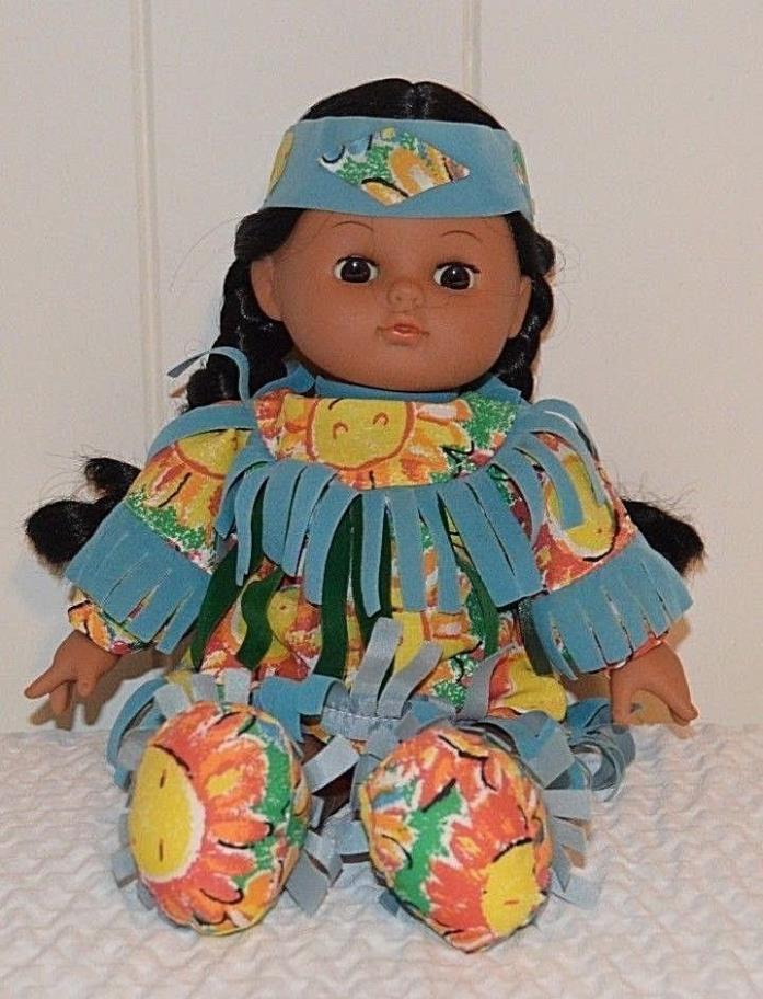 GI-GO Toys Vinyl Cloth Sleepy Eyes Native American Indian Doll 12