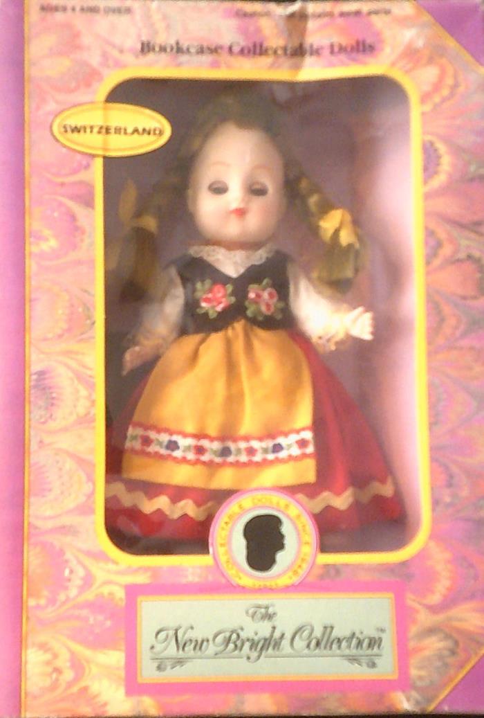 NEW BRIGHT COLLECTION BOOKCASE COLLECTABLE DOLL - SWITZERLAND