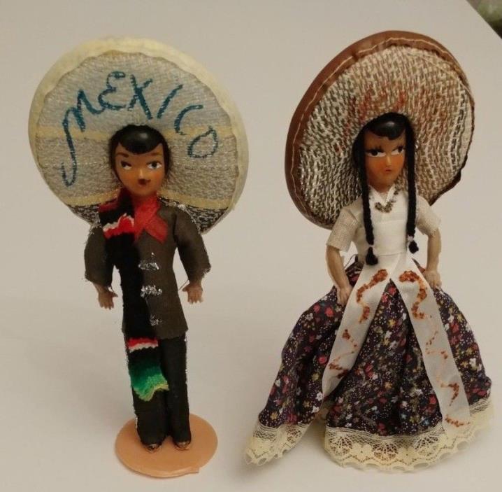 Lot of 2 Vintage Marin Spanish Flamenco Dancer Tourist Dolls