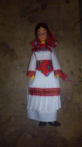Vintage Croatian? Regionally Dressed Plastic/Rubber Doll 9