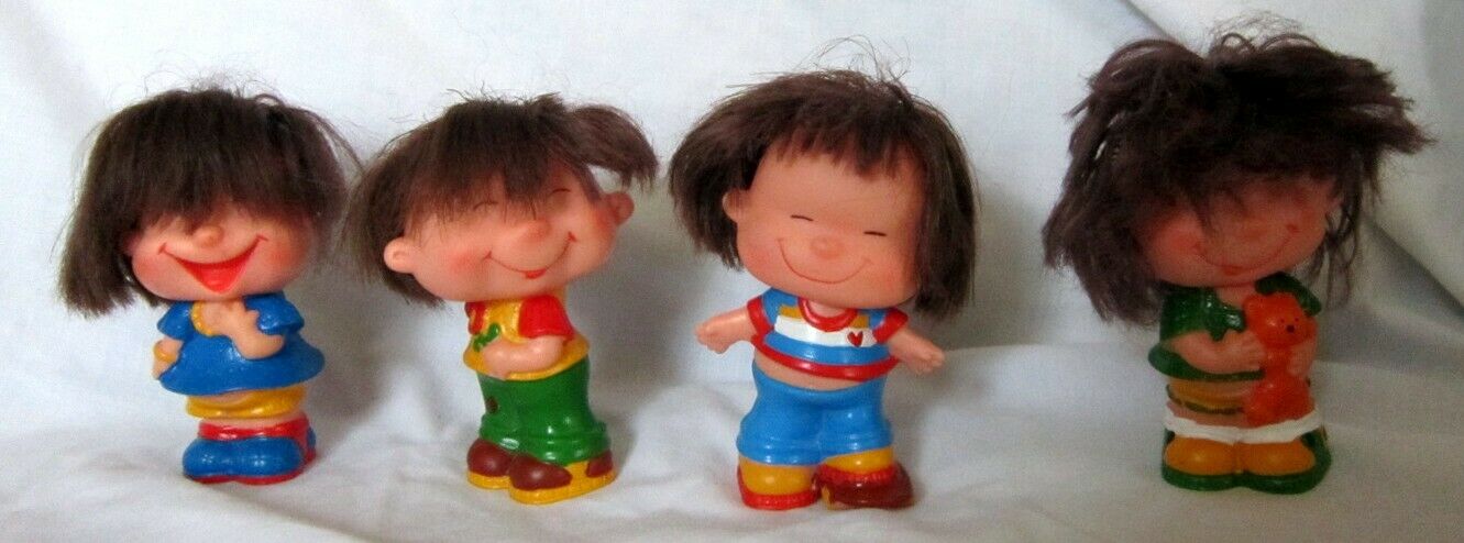 Vintage Roth Greeting Card 3 1/2 Dolls 1976 Korea Imperial Set of 4