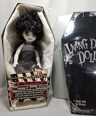 LDD living dead dolls series 5 * BLACK AND WHITE VARIANT JEZEBEL * open, tied