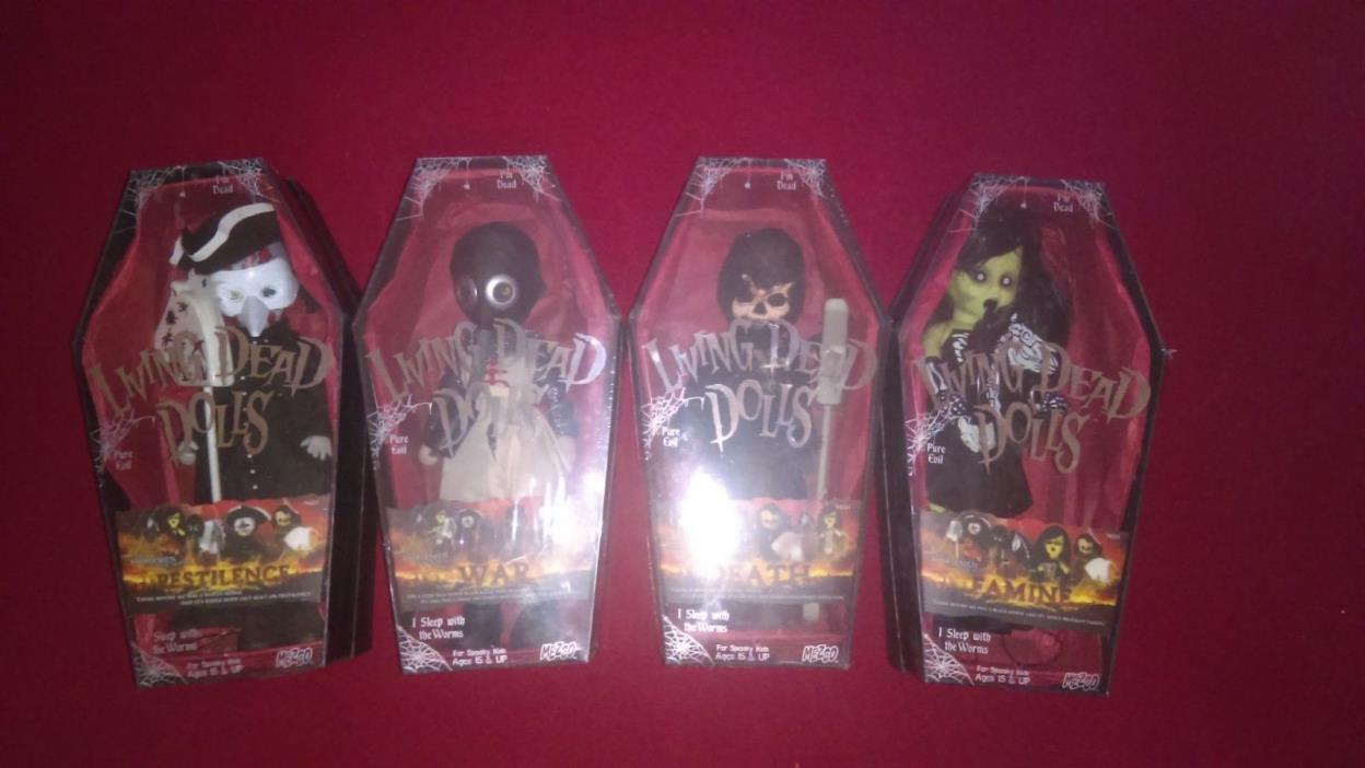Living Dead Dolls Four Horsemen Of The Apocalypse Set Of 4  Mint Condition