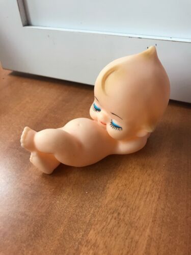 Vintage Kewpie Doll Lounging Resting Baby Molded Rubber Plastic Cupie Toy Taiwan