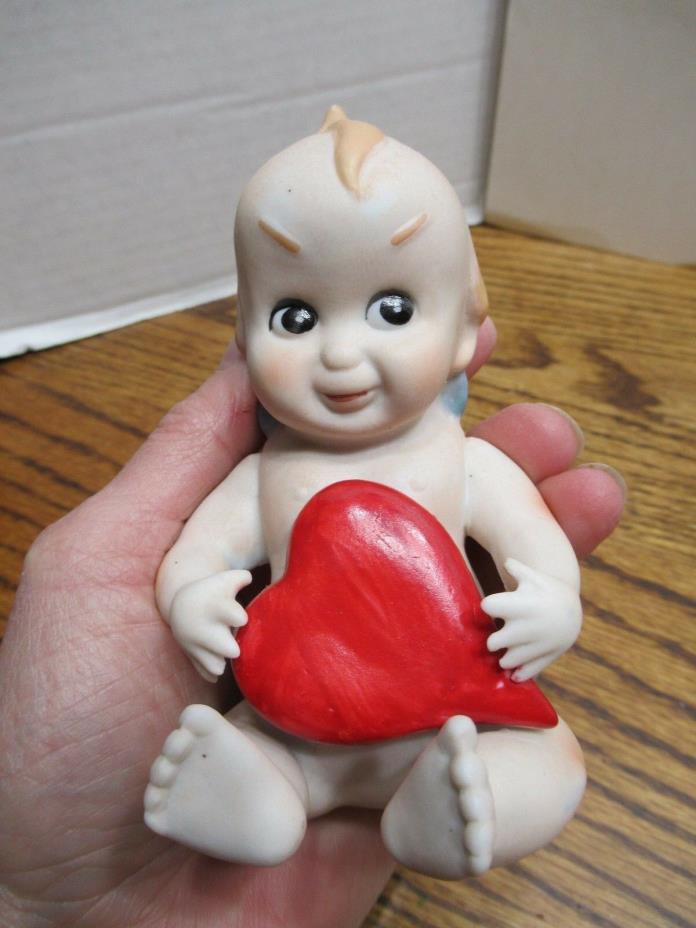 Valentine Cupid Porcelain Kewpie Figurine