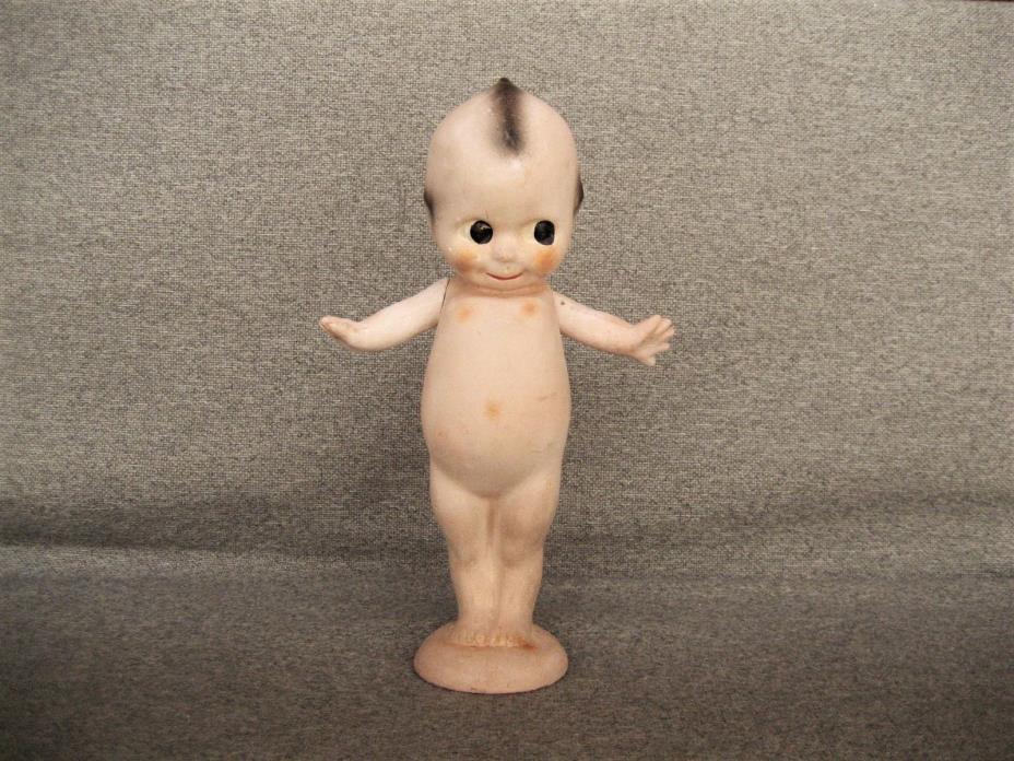 ANTIQUE VINTAGE CHALKWARE KEWPIE DOLL WITH WINGS 13