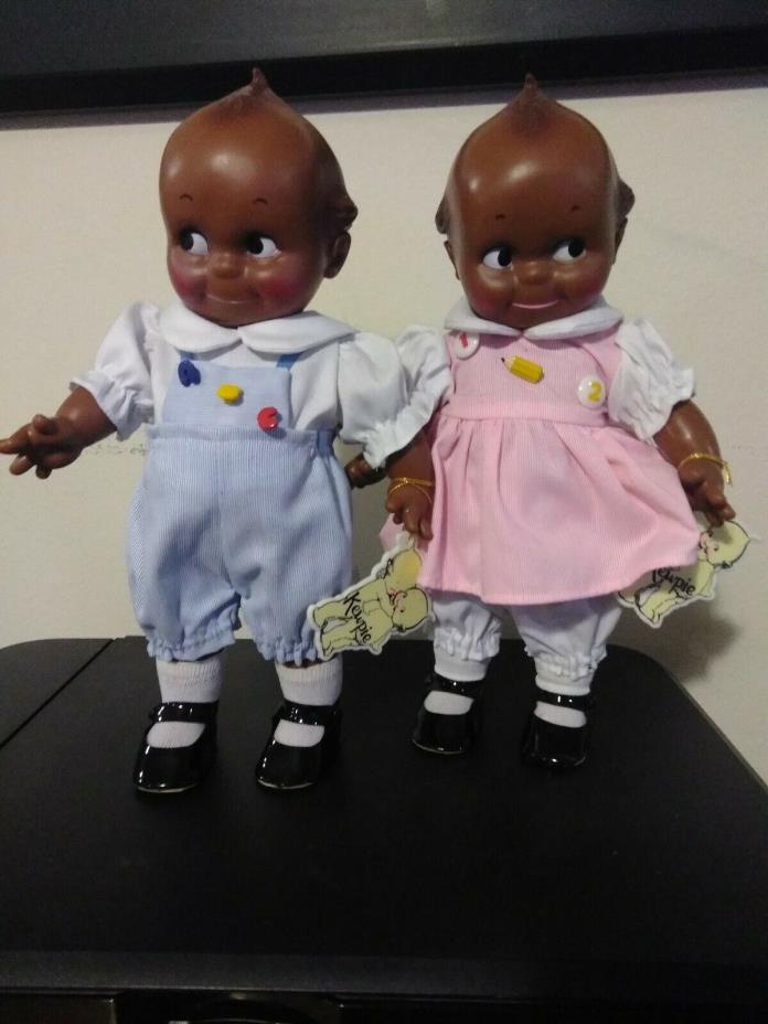 Jesco Cameo's Black African American Kewpie Boy and Girl Dolls School Clothes