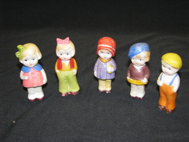 Five antique porcelain kewpie dolls...Excellent and very old!