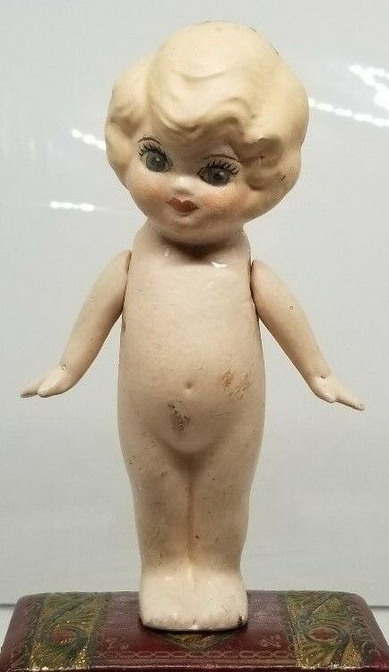 Vintage Bisque Kewpie Doll Painted Face 6.5