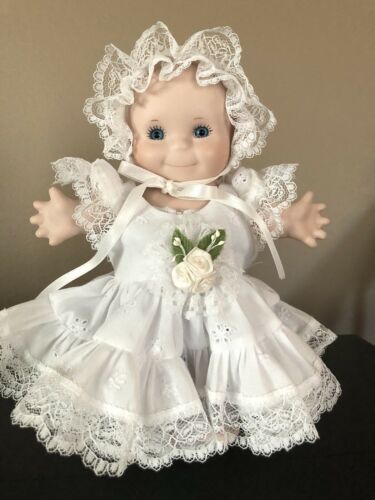 Vintage Kewpie Girl Doll Bisque ALL Porcelain 9” Jointed Arms With Stand
