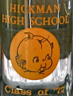 Rare Retro Rose O'Neill KEWPIE character mascot souvenir drinking glass 1977