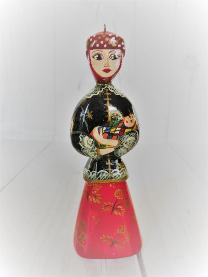 Russian Doll Vintage Folk Art-Vintage Russian Christmas Ornament-Handmade