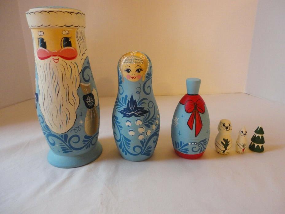 Vtg 1983 Nesting Doll Matryoshka Made in Russia 8