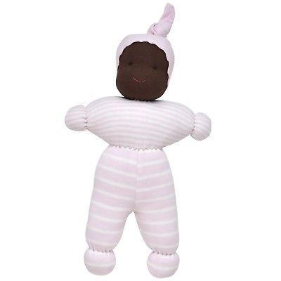 Under the Nile Baby Girl Jayla Baby Doll 25cm Organic Cotton Pale Pink Stripe
