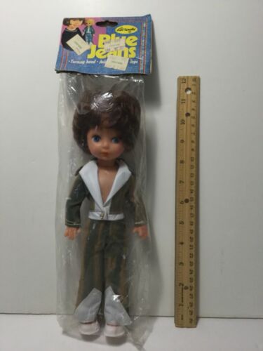 MIP VIntage  Mod FUN WORLD Blue Jeans Hong Kong Doll New In Package NOC
