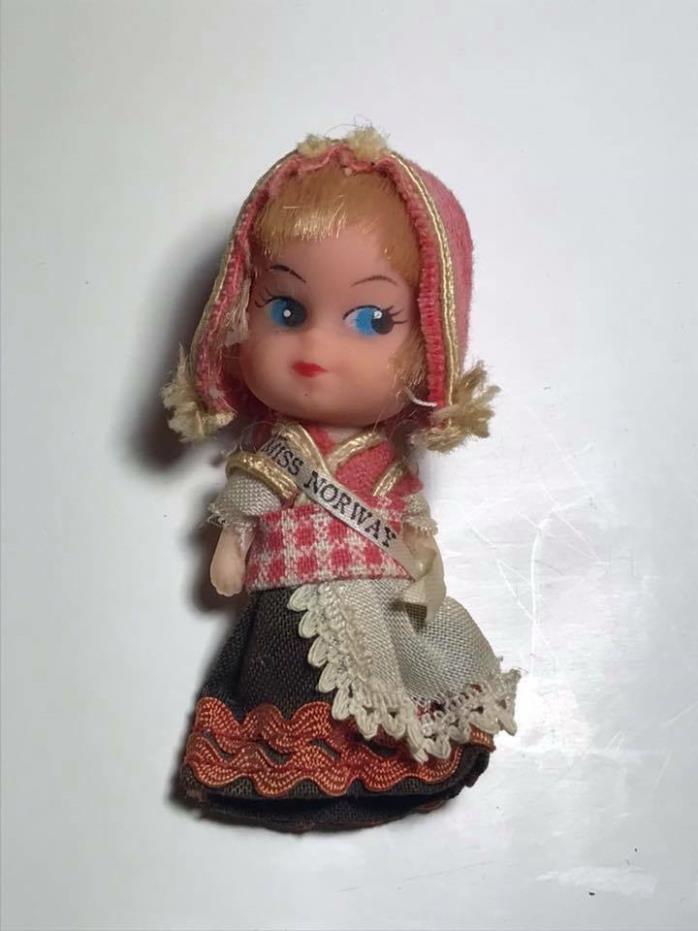 Miss Norway miniature plastic doll