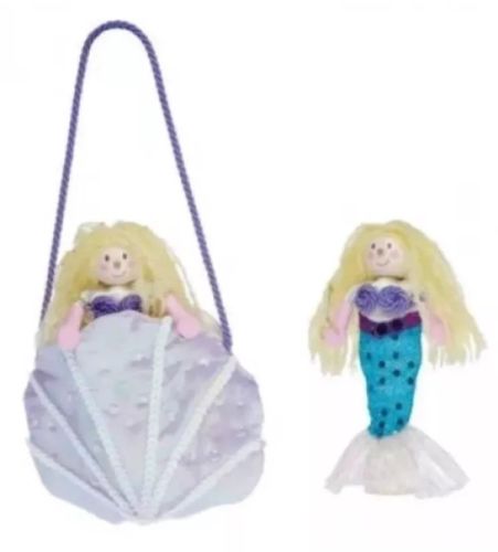New Le Toy Van Wooden Millie Mermaid & Handbag Pochette Doll P022