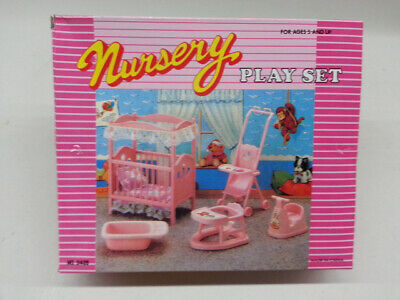 Gloria Nursery Play Set, Barbie doll size doll house furniture. Free Shipping
