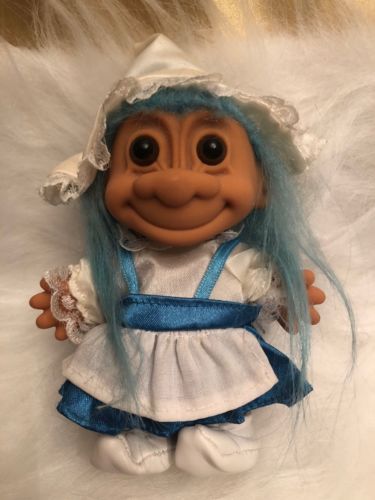 Vintage Rare Female Rubber Doll Troll Toy 13cm