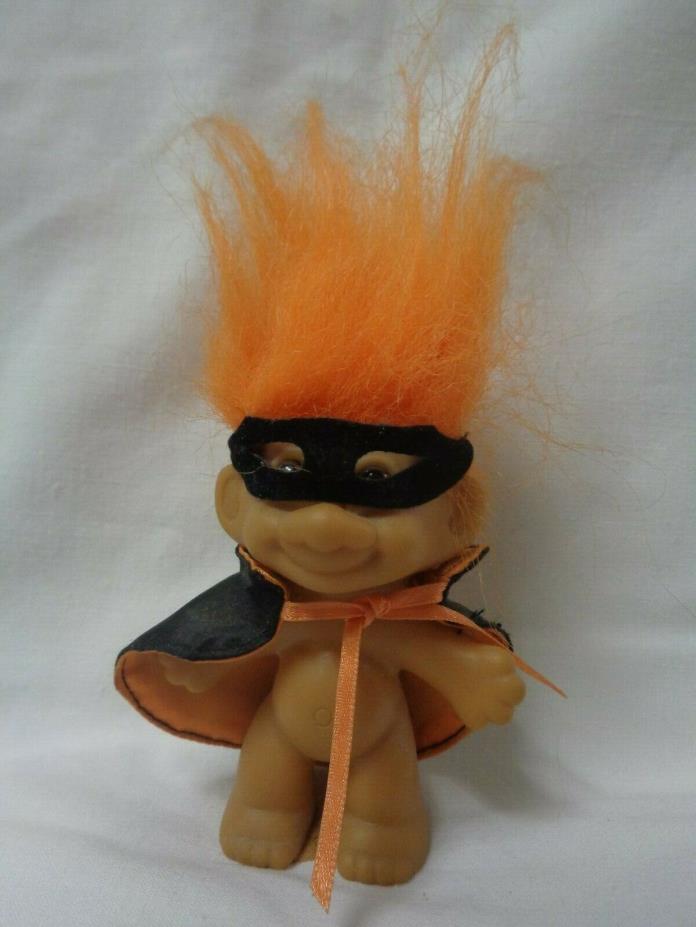 Russ Troll Doll 3” Orange Hair Halloween Mask And Cape