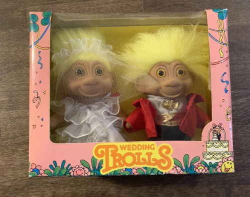 Toys N Things Vintage Troll Dolls Wedding Trolls In Box  4