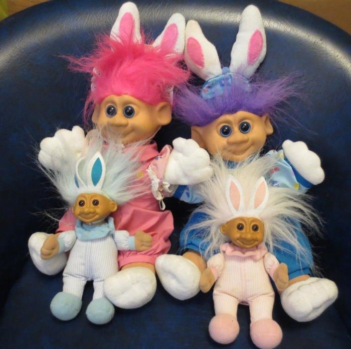 Lot of 4 Vintage Trolls Mixed Lot Easter