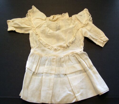 ANTIQUE OR VINTAGE OFF WHITE DOLL DRESS FOR ANTIQUE OR VINTAGE DOLLS**WOW!!