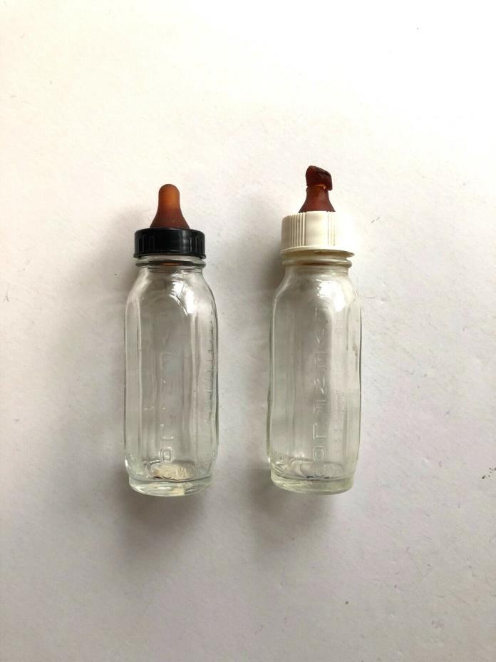 Evenflo Glass Baby Doll Bottles 4 Inches Set of Two