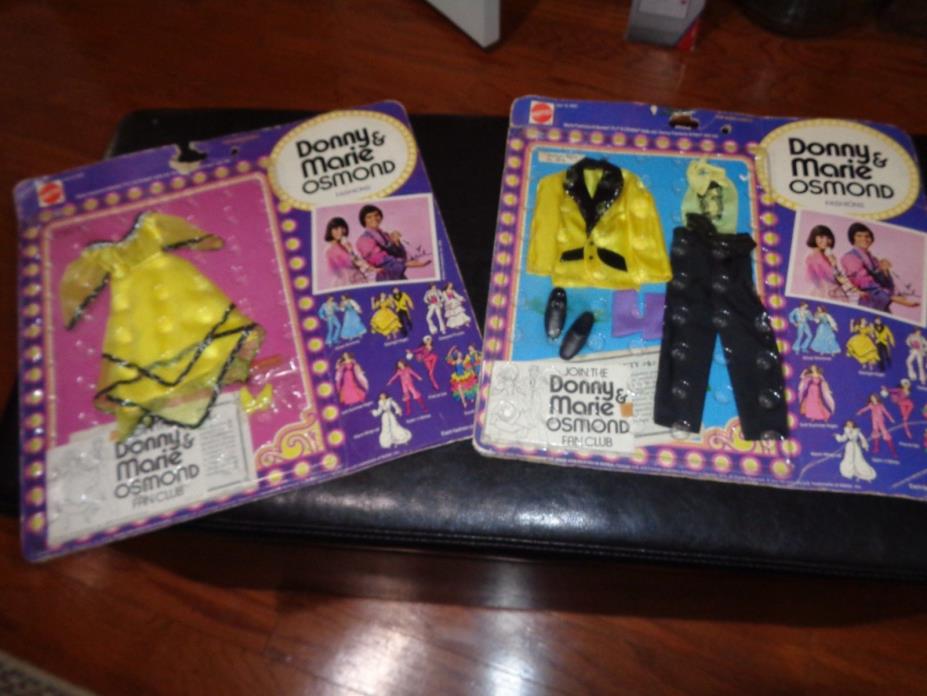 Vintage 1976 Donny & Marie Osmond TV Fashions NIP Starlight Night 9820 9816 Lot