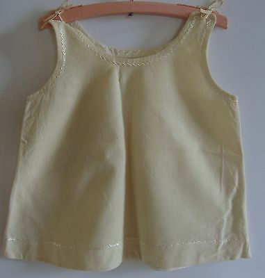 Vintage Soft Cotton Full Petticoat Doll Slip Dress With Embroidered Trim 14