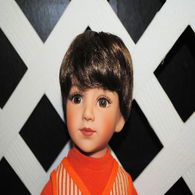 Doll Wig Size 12/13 Johnny in BROWN  **SAMPLE WIG**