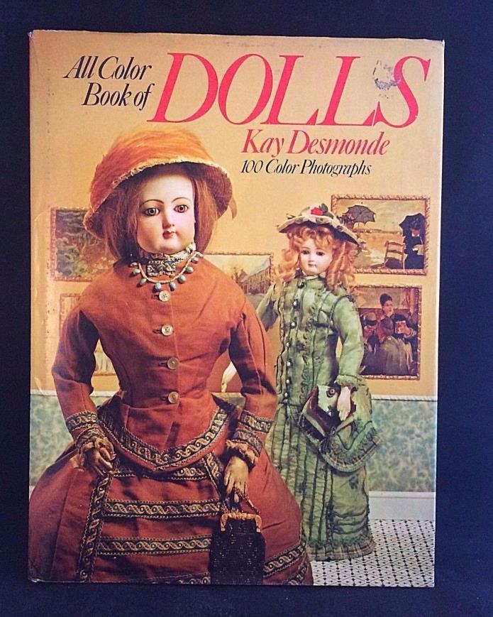 ALL COLOR BOOK OF DOLLS 1974 BY KAY DESMONDE PHOTOGRAPH HCDJ BOOK - OCTOPUS RARE