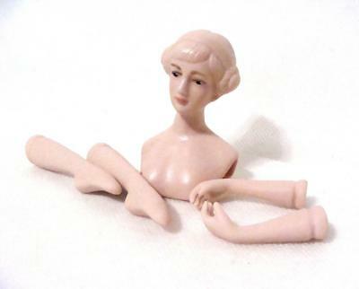 Vintage Ballerina Porcelain Doll Kit Bust Arms Hands Parts Crafts DIY 14TC