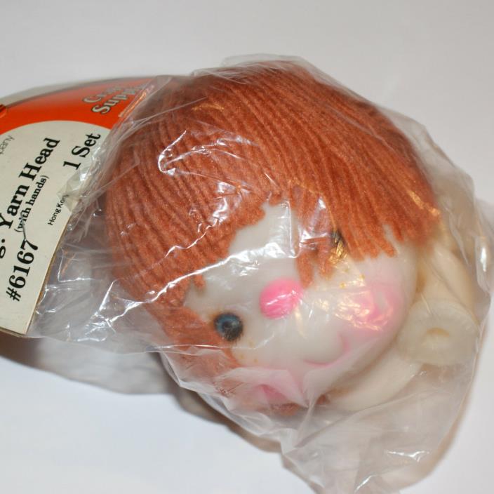 Light Brown Yarn Hair Doll Head and Hands Vintage #6167 Primo Craft 4