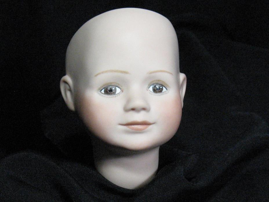 Bisque Porcelain Doll Head socket type 4 inch tall 1988 Kirsten NOS Vintage