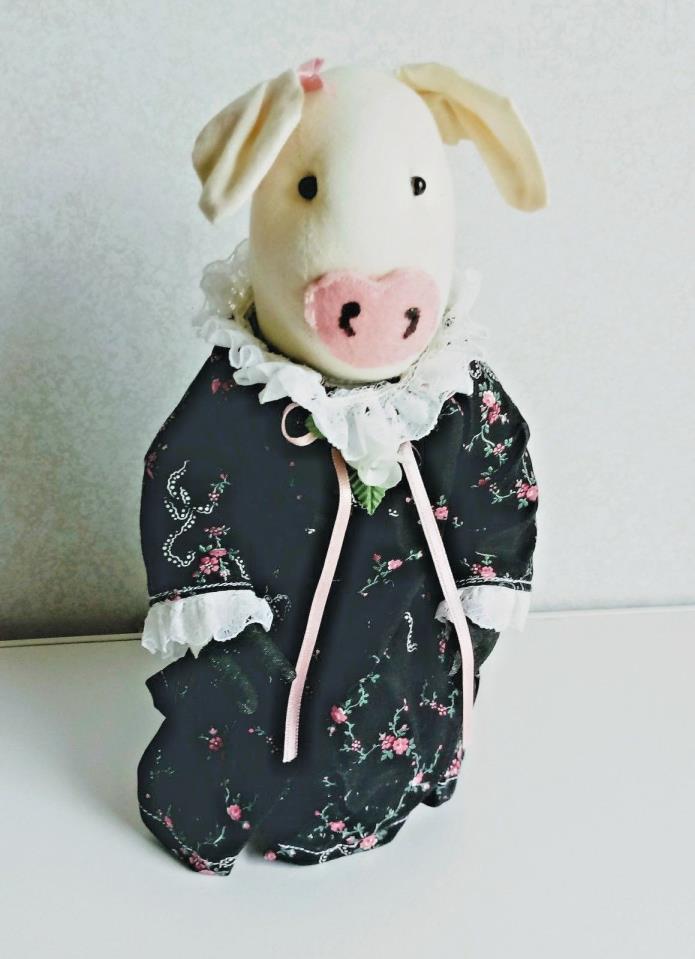 Handmade Pig Air Freshener Doll primitive country animal Piggy Hog Swine Farm P2