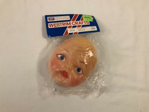 Vintage 4” Westrim Crafts Plastic Doll Face, & Hands, Baby Bottle~Hong Kong~NOS