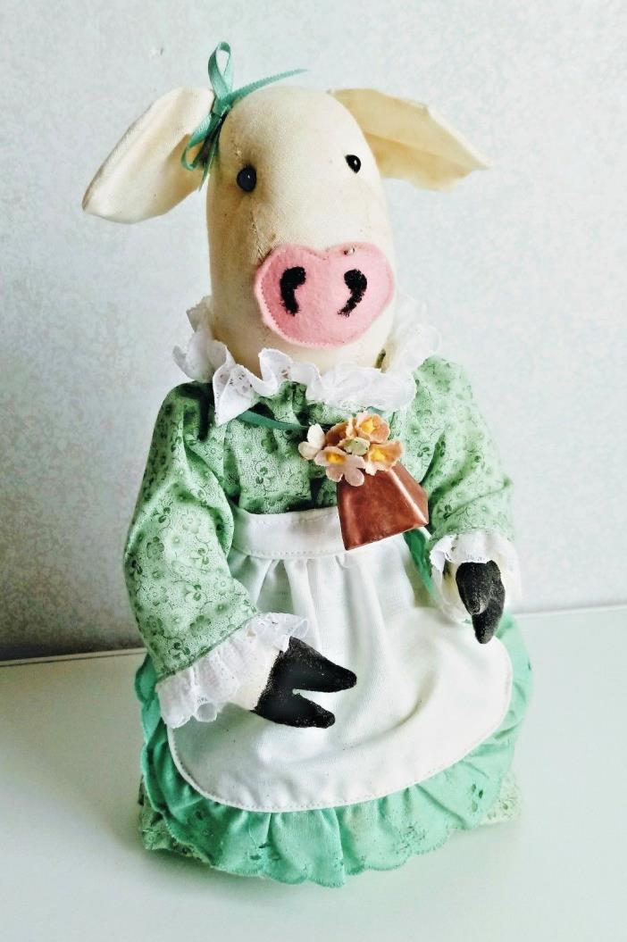 Handmade Pig Air Freshener Doll primitive country animal Piggy Hog Swine Farm P4