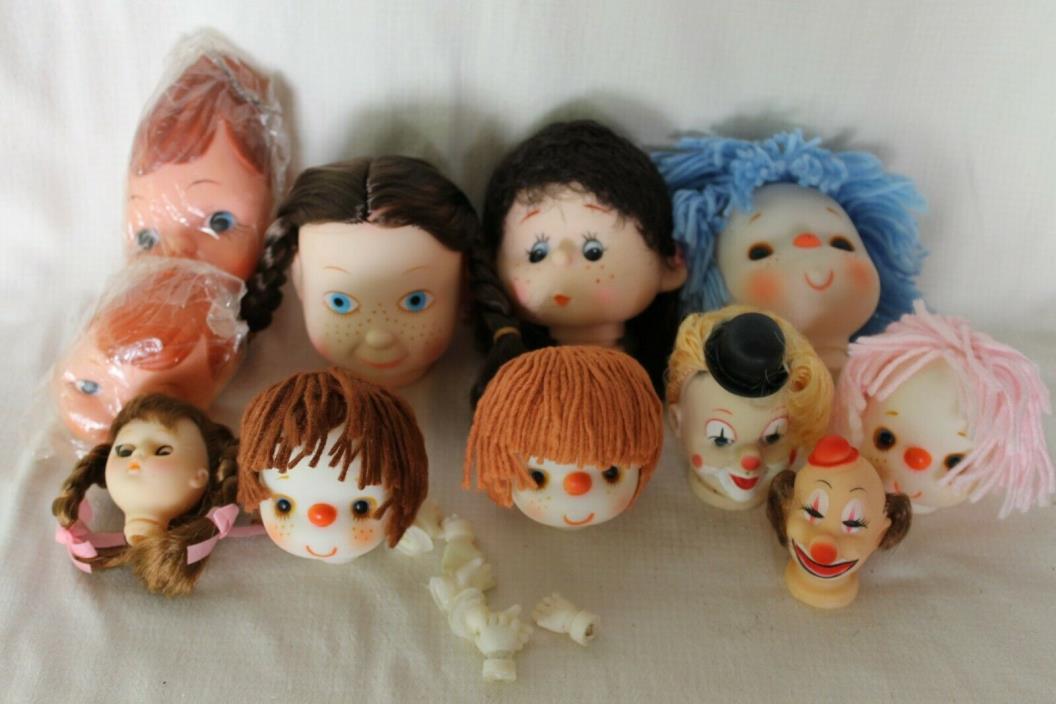 Vintage Lot Doll Heads