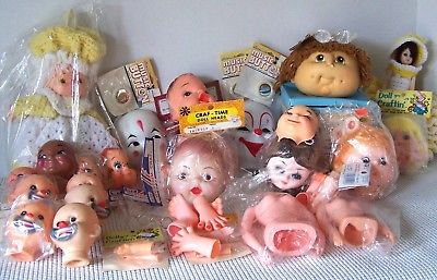 Doll Heads Feet Hands Glasses Clowns Hobos Baby Thomas Original Huge Vintage Lot