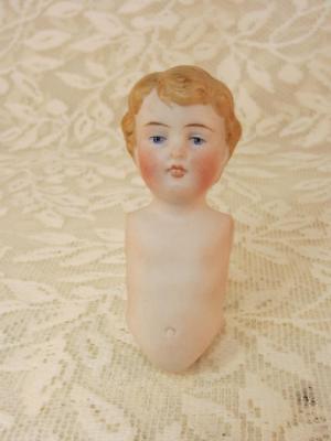 Character Boy All Bisque Doll Torso Kestner Mark - Antique - Exceptional Molding