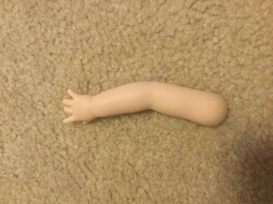 Doll Arm with Right Hand Just 1 Not a Pair New Porcelain Slight Bent Elbow