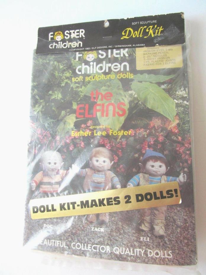 Foster Children Doll Kit The Elfins Soft Sculpture Doc Zack Eli Kit 1983