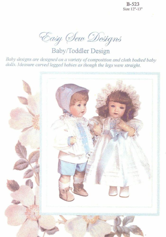 Brother and Sister Design Doll Pattern BHD 523 New and Uncut 12 to 13 Inch Dolls