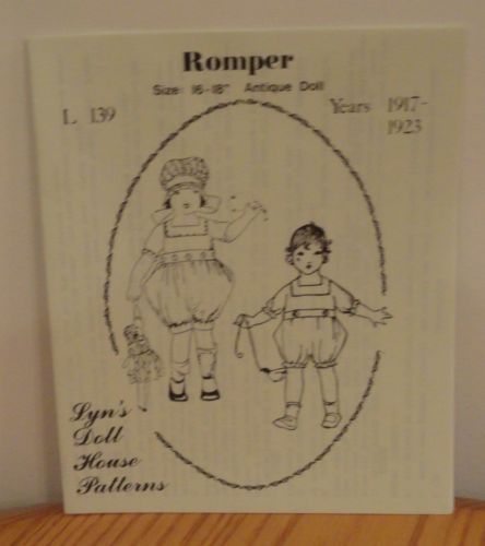 L 139 Lyn's Doll House Patterns ROMPER Size 16-18